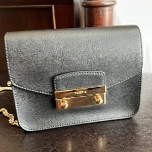 Furla mini cosmopolitan crossbody bag in black